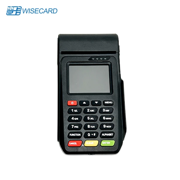 Wisecard Mobile POS Terminal for Linux Handheld with Receipt Printer NFC Reader Barcode Scanner USB WiFi Bluetooth Connectivity