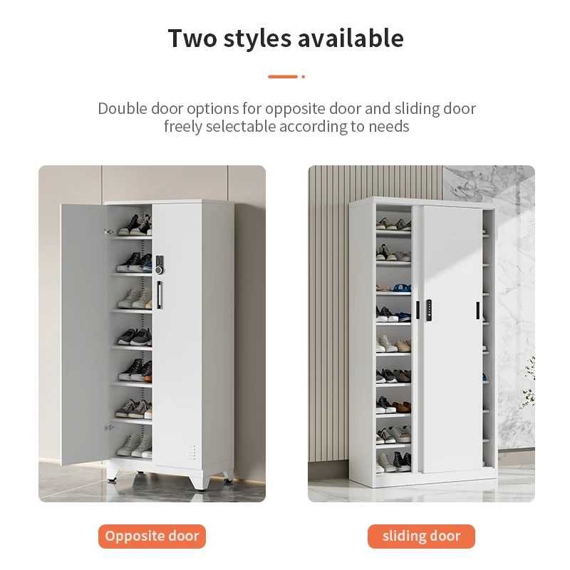 Metal Balcony Shoe Cabinet Waterproof Household Large Capacity Multi-Layer Shoe Rack Iron Sto rage Cabinet