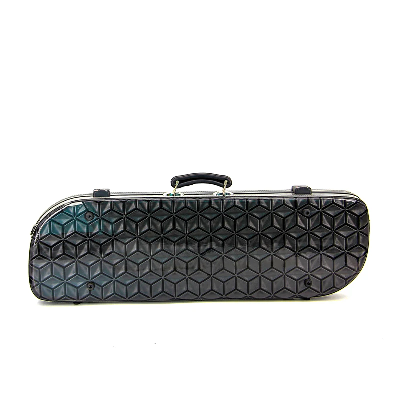Start54-SOV FRP violin box 4 / 4 adult personality fashion diamond pattern 3D PVC leather piano case hard shell anti-collision