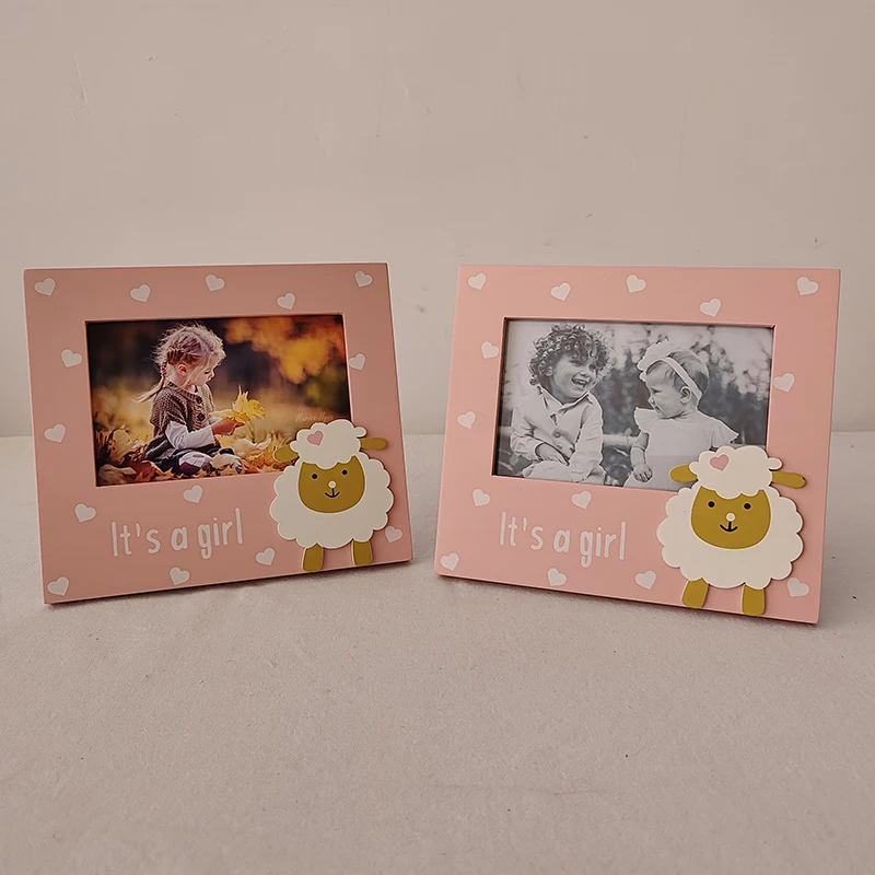 Hot Sale Children Solid Wood Photo Frame Newborn Gift Souvenirs Wooden Baby Photo Frame