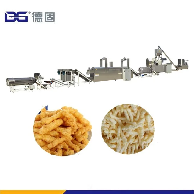 Jinan DG Cheetos Puffs Flamin Hot Cheese Flavored Snacks Extrusion Machine Maker Production Line