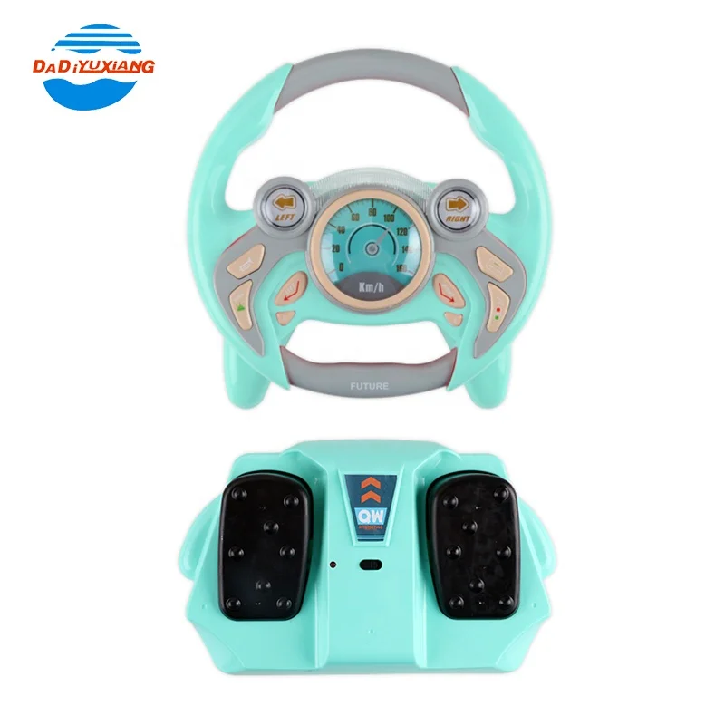 Newest Popular 2.4g Cute Car Driving Simulator Toy Baby Steering Wheel Toys