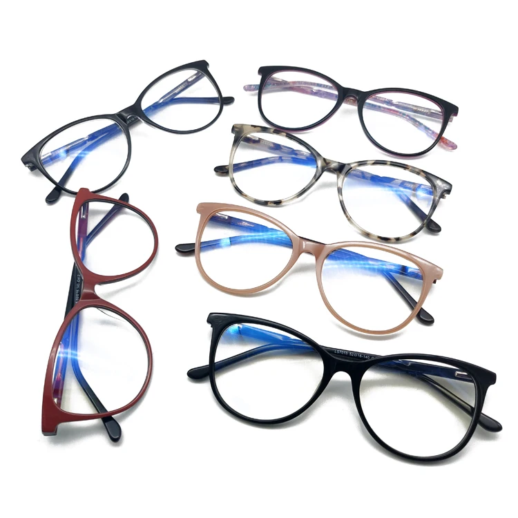 
Manufacturers custom female fashion acetate glasses optical frames for sale 