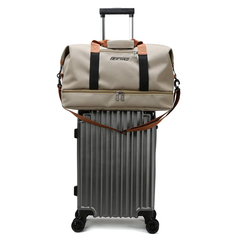 Wholesale high quality boys traveling bag with choe compartment big bags luggage travel bags