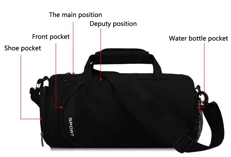 
Large Capacity waterpoof man Travel Duffel Bag With Shoe Compartment 