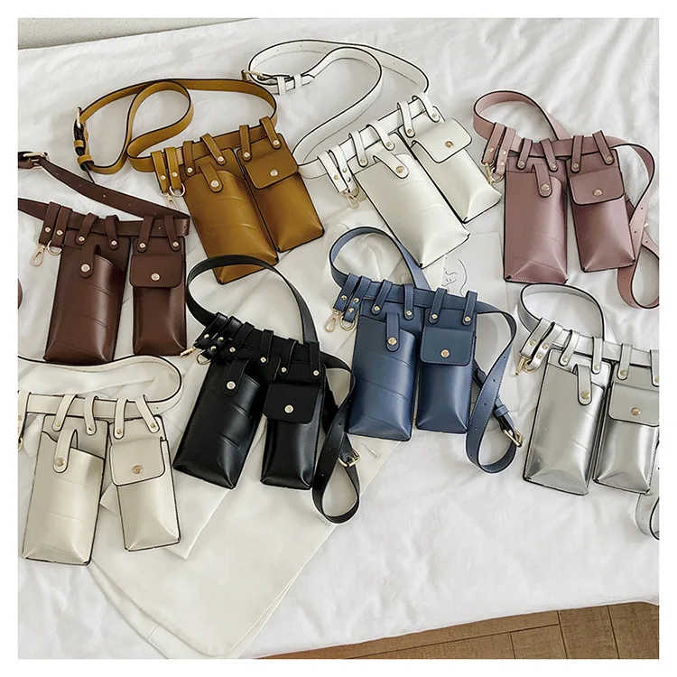 2021 Fashion ladies belt bag  luxury brand lady pu leather waist bags purse sling shoulder wholesales women fanny pack purse