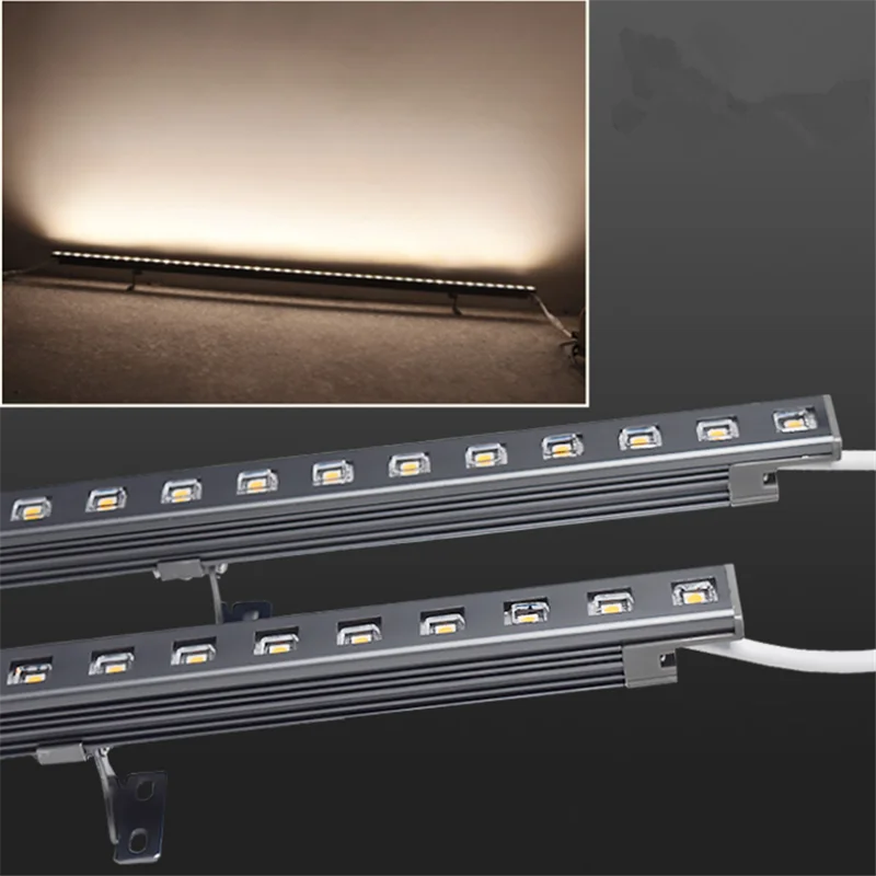 Коммерческая Водонепроницаемая наружная фасадная контурная трубка освещения 12 Вт Dmx512 RGB алюминиевый светодиодный настенный светильник для строительства фасадное