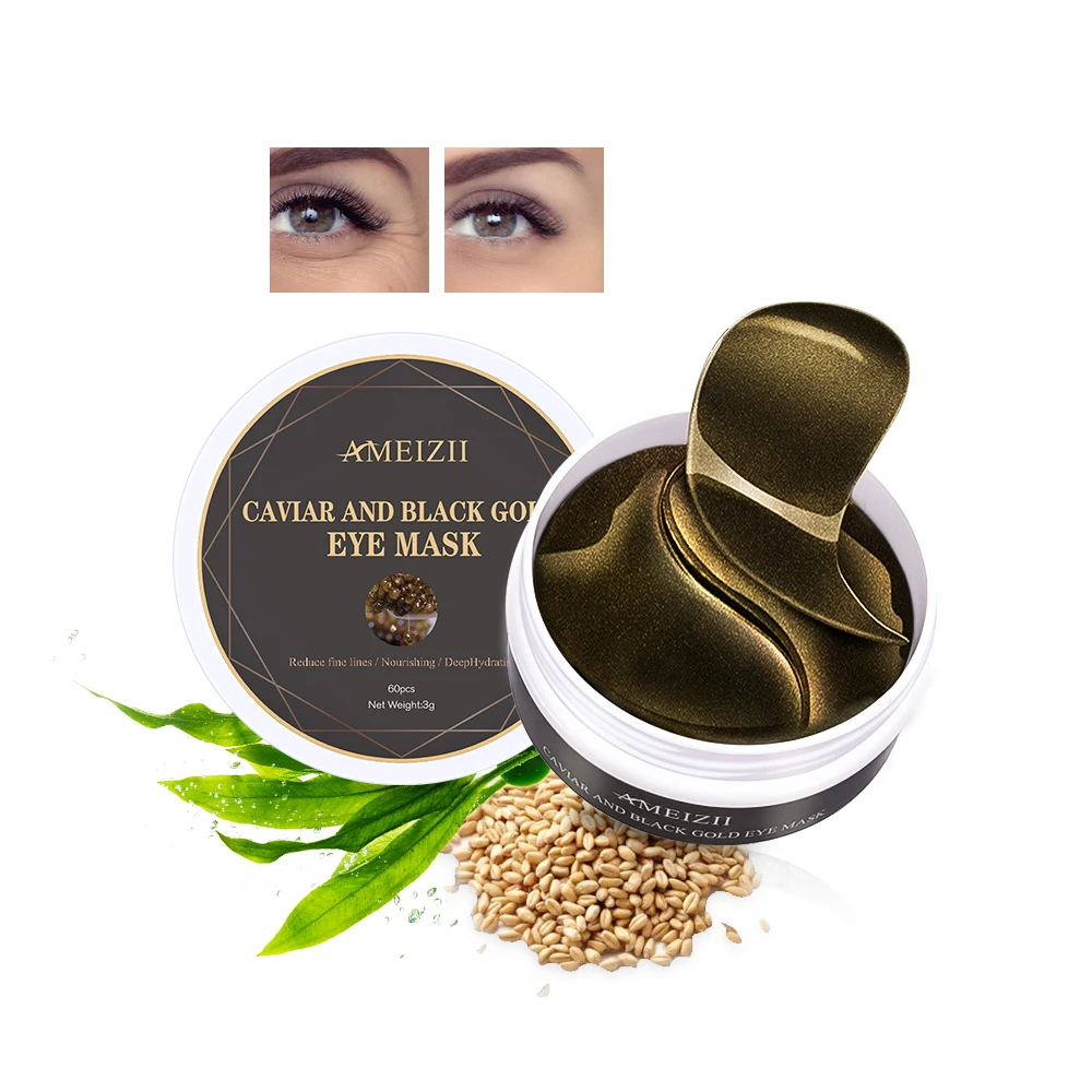 Caviar Eye Mask Black Dark Circles Remover Eye Patch Dark Circles Remover Eyepatch Parches Para Ojos Hydrogel Eyemask