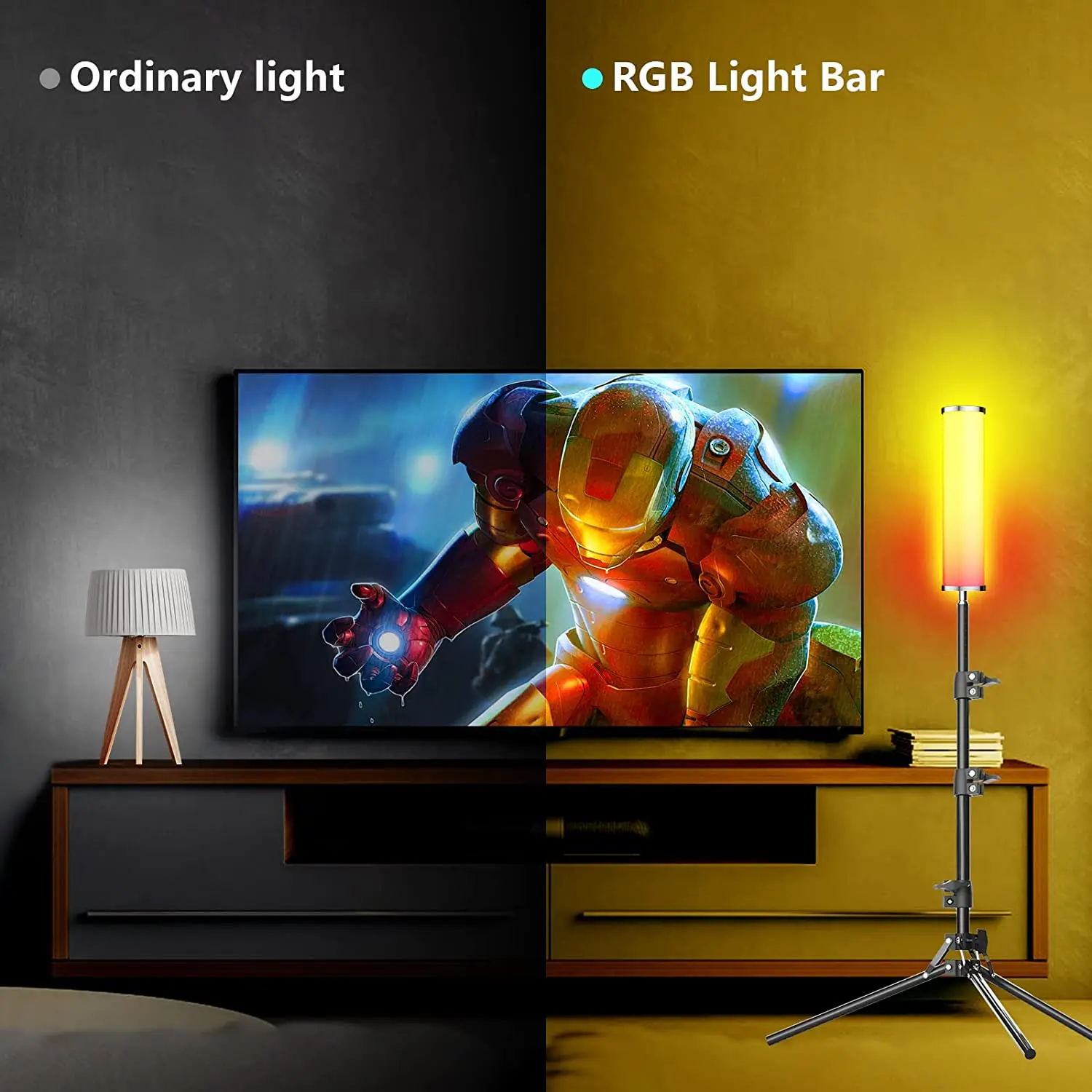 Indoor Tuya Music Sync Modes TV Backlight Multicolor RGB Ambient Lighting Remote Gaming Lights bar Smart led table lamp