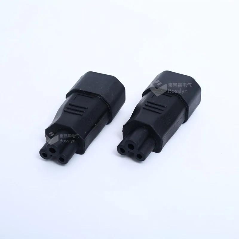 IEC Male Kettle (C14) to Clover Leaf Female (C5) Power Adapter 10A C14 to C5 Plug ADAPTER