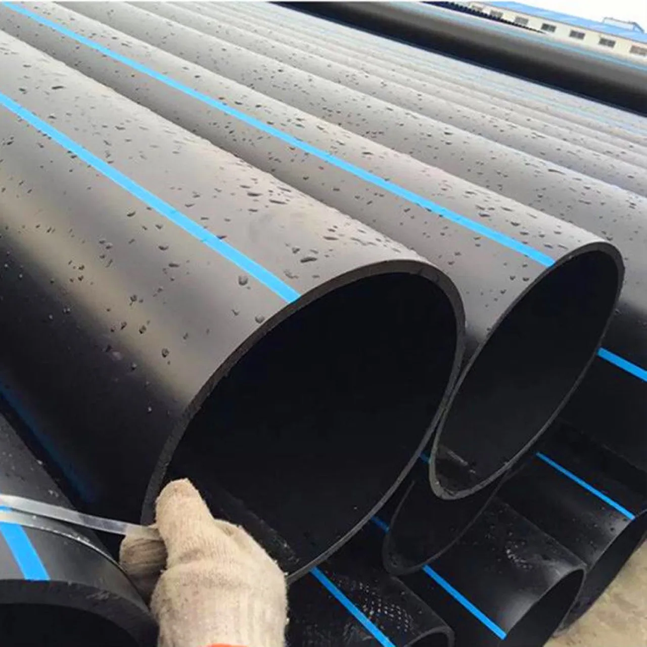 Dn200 Inch8 PN8 PE100 китайская фабрика дренажная вода hdpe труба скребок HDPE водопроводная