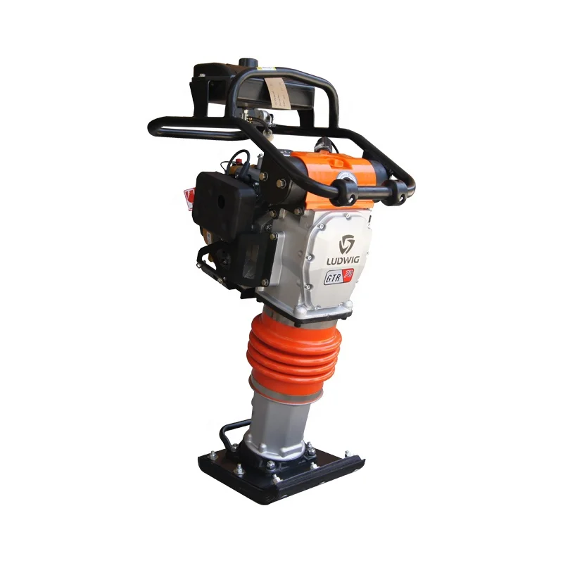 Double air filter Tamping rammer with gasoline engine