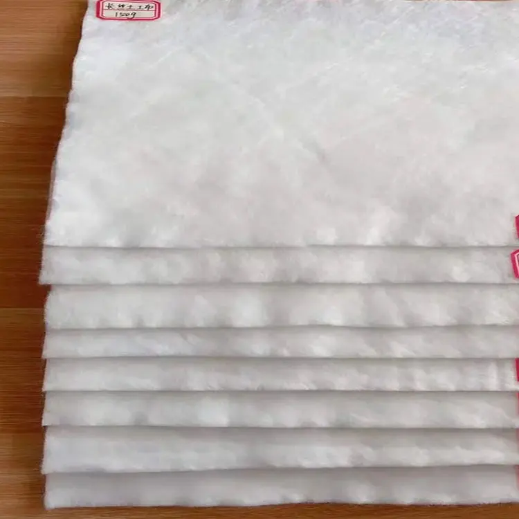Factory Best selling non woven needle pouched geotextile scrap fabric for drainage road construction