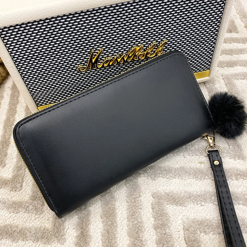 New elegance manufacture ladies long purse RFID Blocking pu leather Zipper womens credit card wallet