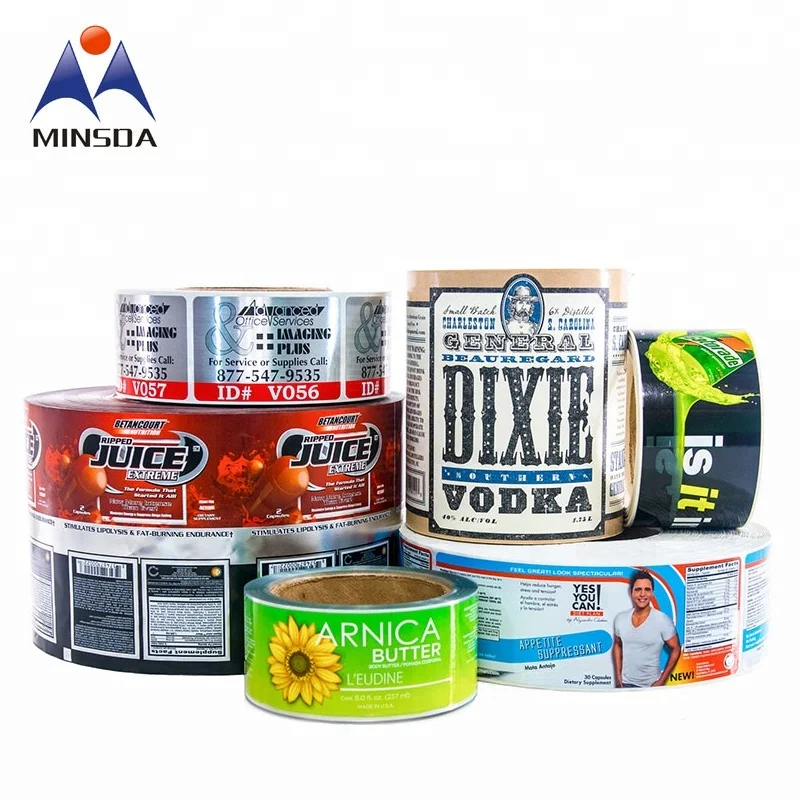 Minsda Custom High Quality Waterproof Daily Chemical Bottle Label Vial Sticker Factory Wholesale