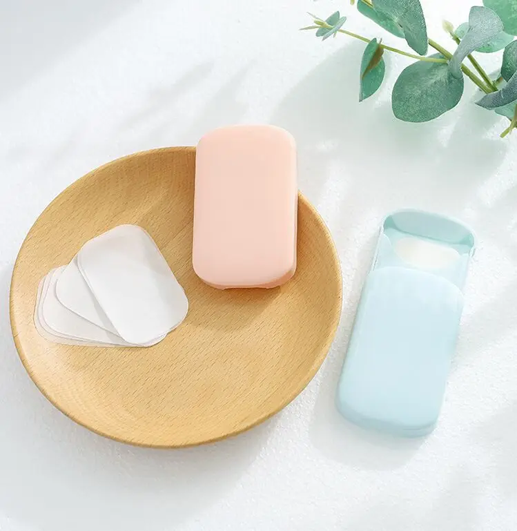 Portable Mini Outdoor Travel Washing Hand Bath Clean Slice Sheets Disposable Soap Sheet Paper