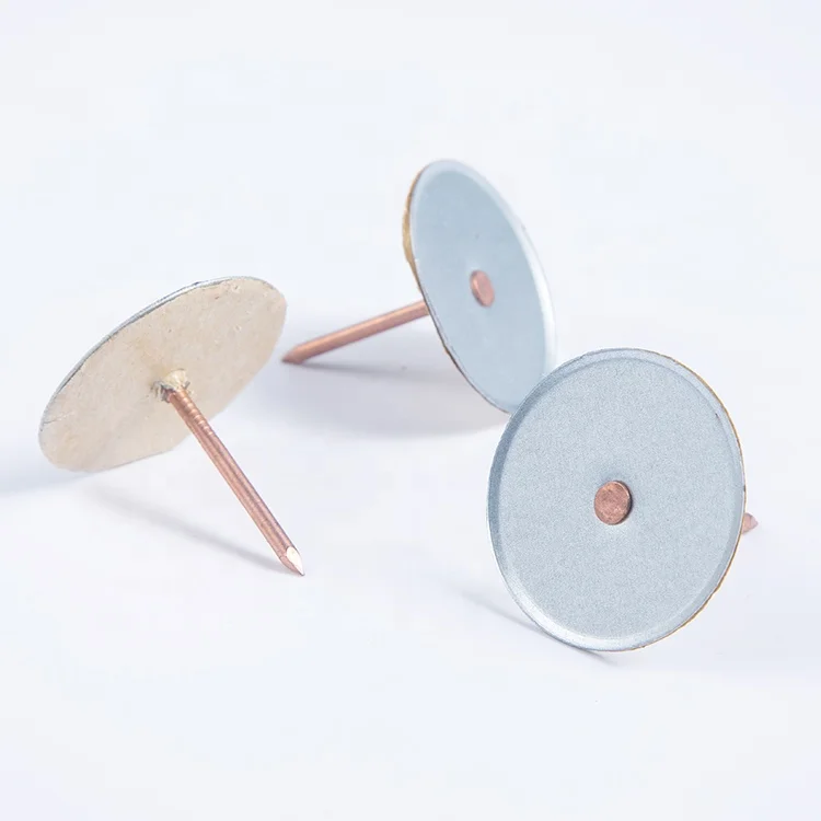 High-End Low Carbon Steel Weld Insulation Pin Smooth Shank Capacitor Discharge Copper Zinc Coated for Welding