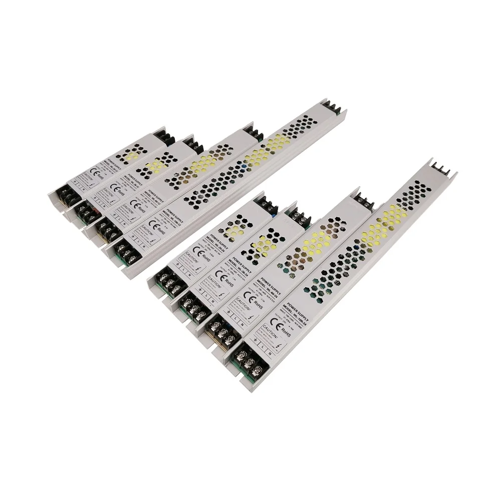 20W 36W 60W 100W 12VDC 24V 19mm Ultra Thin 220V AC to DC Constant Voltage Switch Model Power Supply