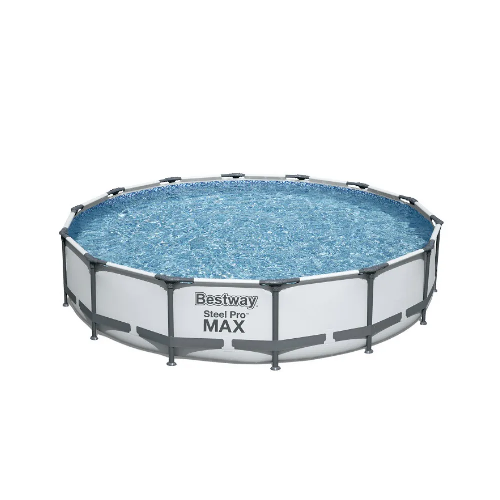 Bestway-56595 Steel Pro Max Metral Frame Above Ground Pool Set Round Swimming Pool