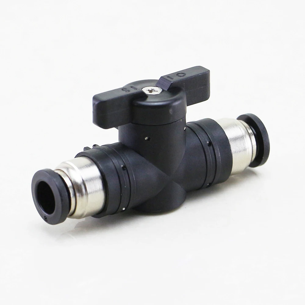 4mm 6mm 8mm 10mm 12mm 14mm 16mm BUC Finger Valve Push In Fitting Pneumatic Air Speed Controller Gas Shut-Off Valve