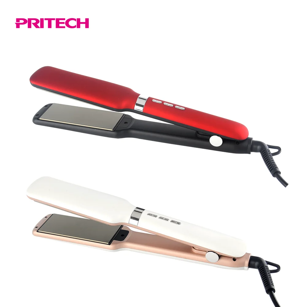 PRITECH Factory Custom Hair Straightener private label LED Display Ceramic Coating Professional Flat Iron