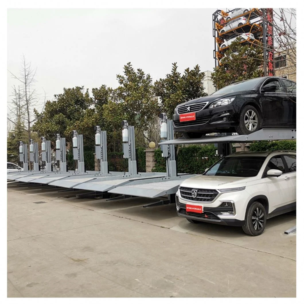 Double Level Auto Parking Equipment 2 Post Hydraulic Car Stacker Parking Lift
