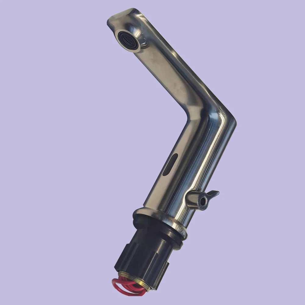 5 year warranty Brass chrome deck mounted sensor kitchen bathroom contact-free automatic hot and cold mixer faucet