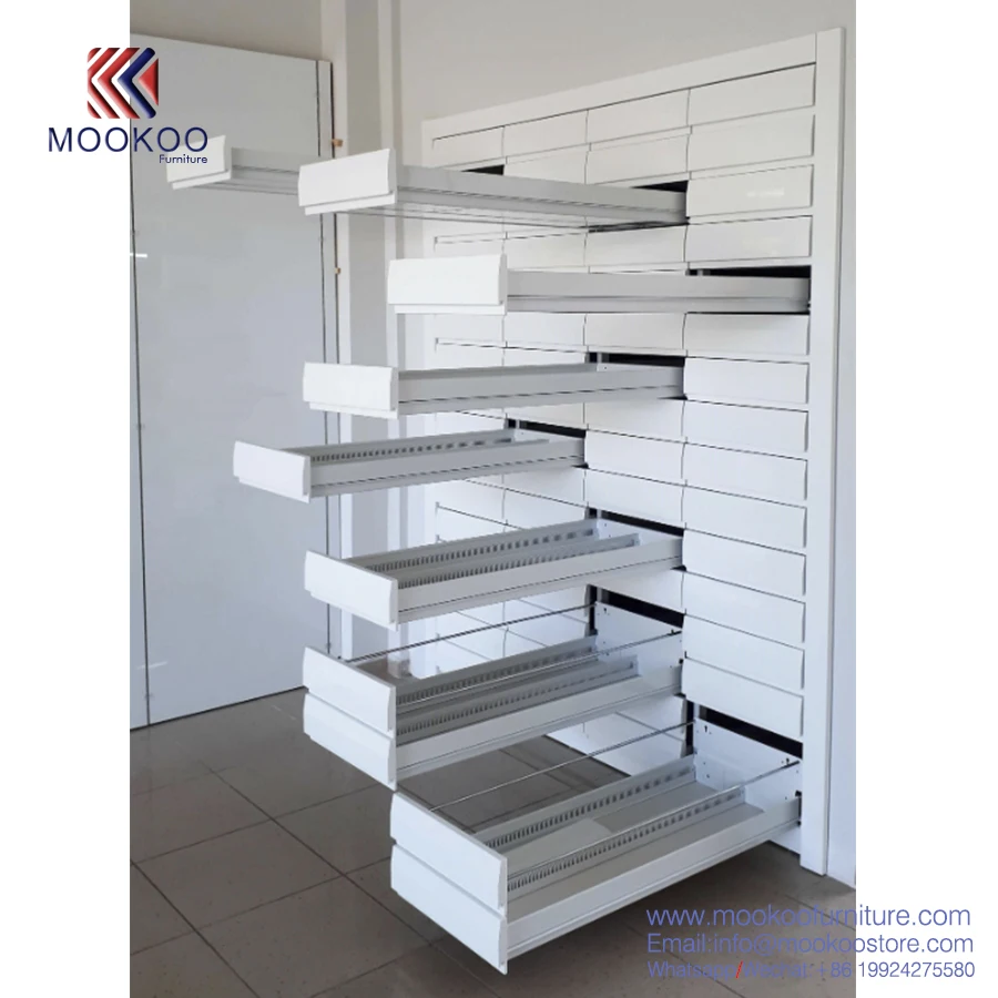 European Style Free 3D Rendering Interior Design Furniture Drugstore Drawer Cabinet
