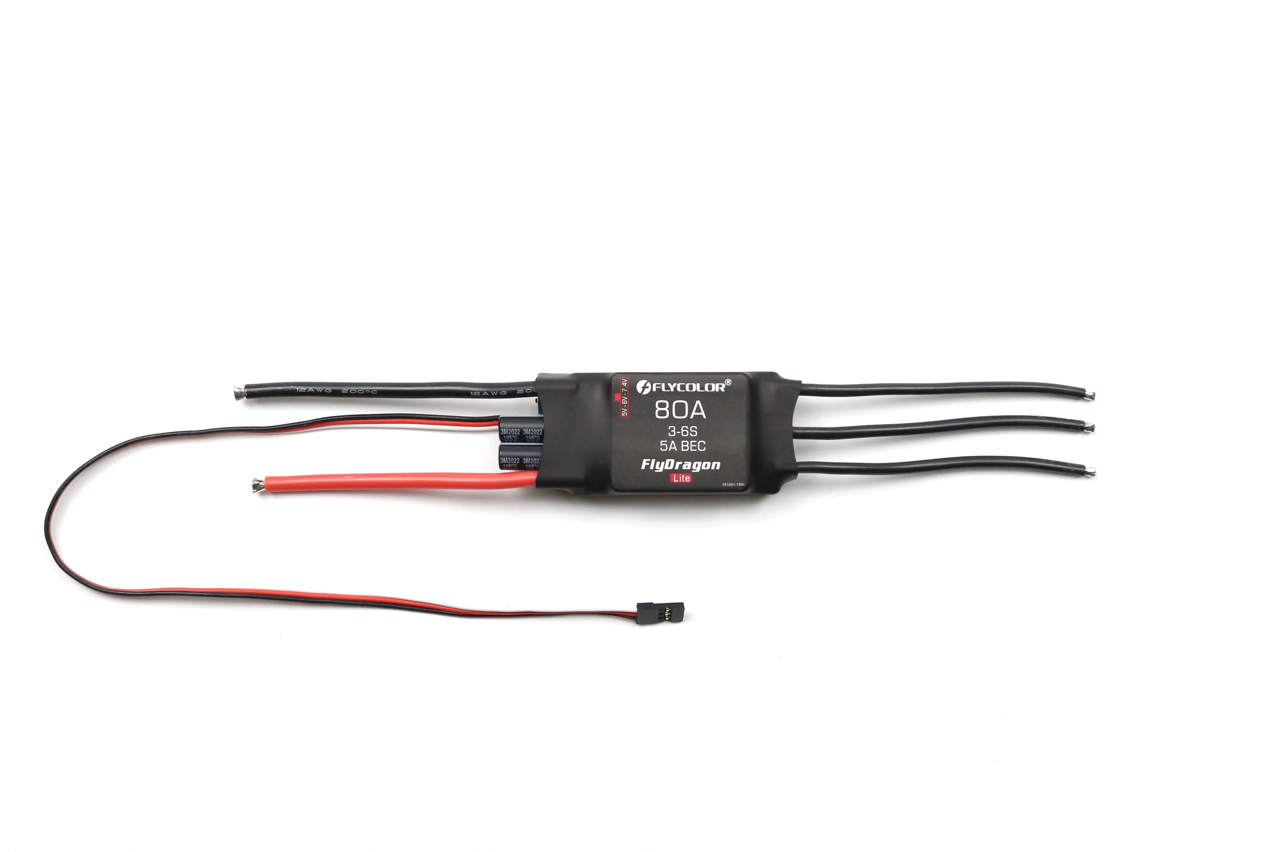 Flycolor FlyDragon Lite 3-6S 60A 80A Brushless ESC With 5V/6V/7.4V 5A Adjustable BEC for RC Airplane