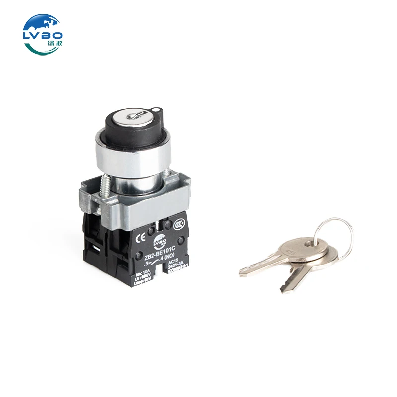 LVBO Two position key rotation selector switch XB2-BG21C 61C two position self-locking 22MM