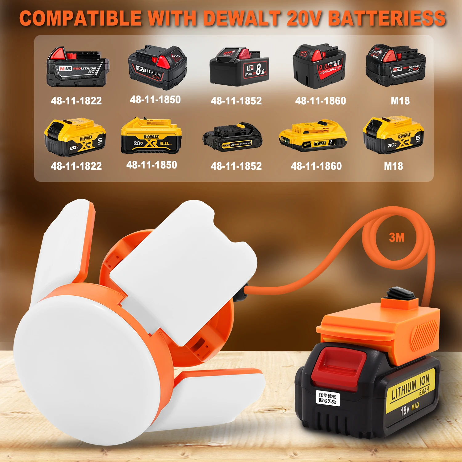 led tripod work light 360 degree glow IP65 work lamps led temporary 2500Lm High material strength 5000K 12v work light