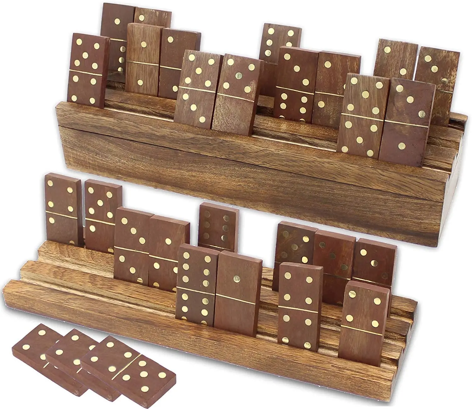 Dominoe Game With Playing Desk on the top of box wooden dominoe game