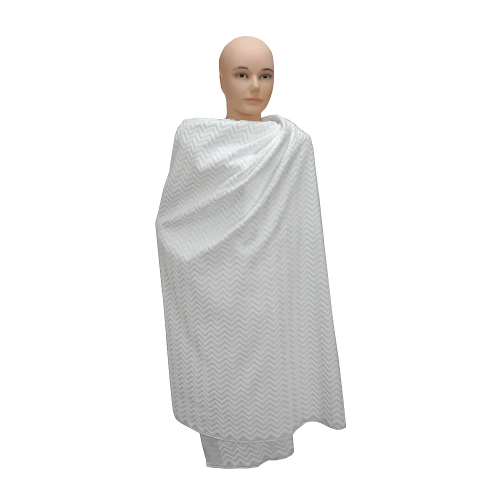 Microfiber Polyester Jacquard Ihram Hajj Towel prayer Umrah Hajj Towels