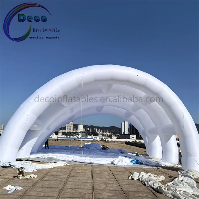 10m long polyester fabric white advertising inflatables tent for beach party
