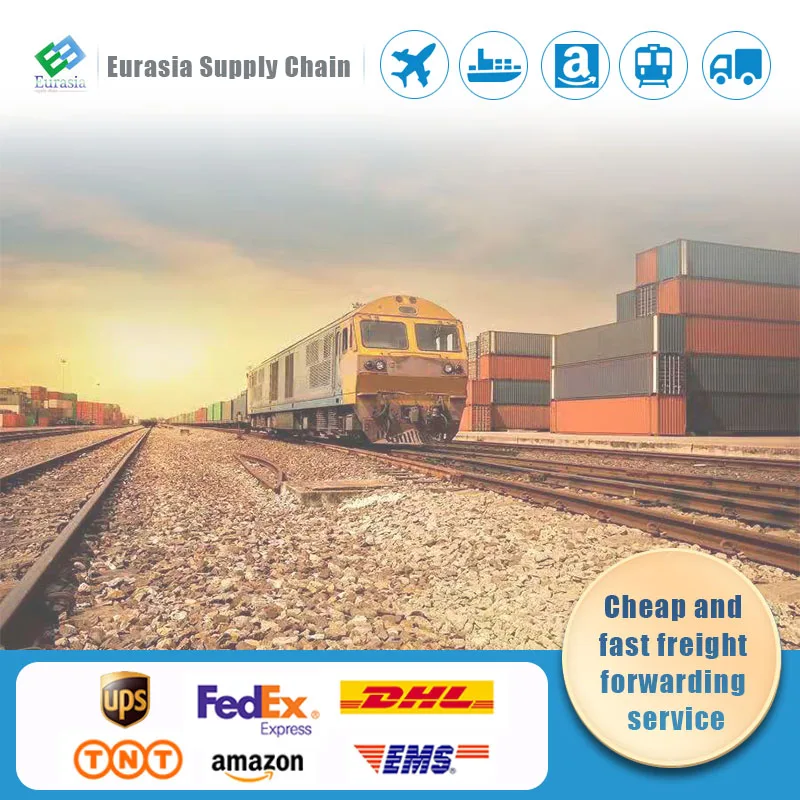 cheapest rate railway train freight forwarder train shipping cargo service china to denmark russia portugal ddp