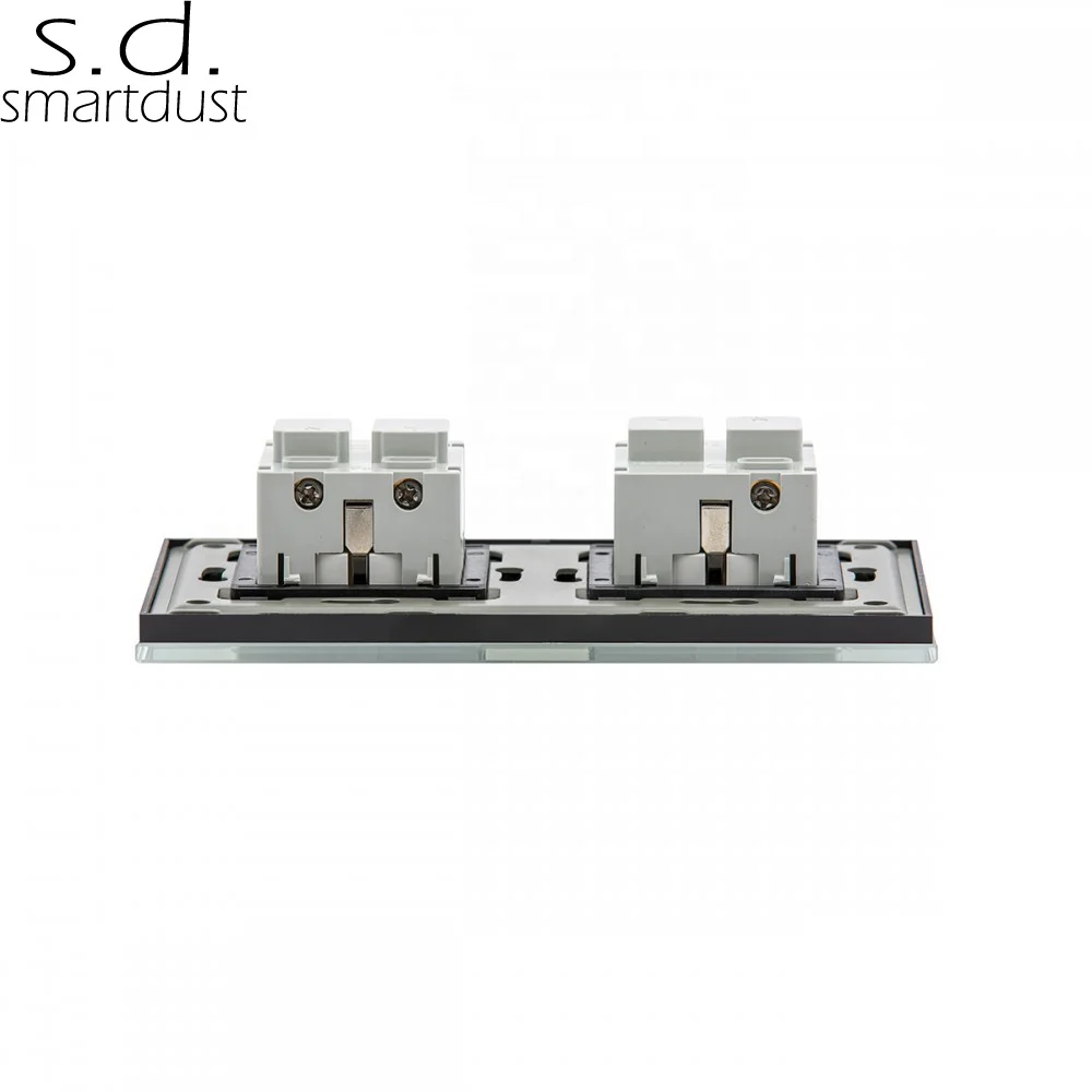 Smartdust 3 pin socket German EU standard 16A Double Wall Socket Dual Grounding Outlets