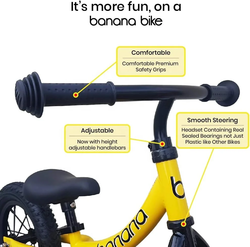 Kids Gift Toys Reinforced Frame Banana Bikes Running Bike Children Walking Balance Bicycle Bike