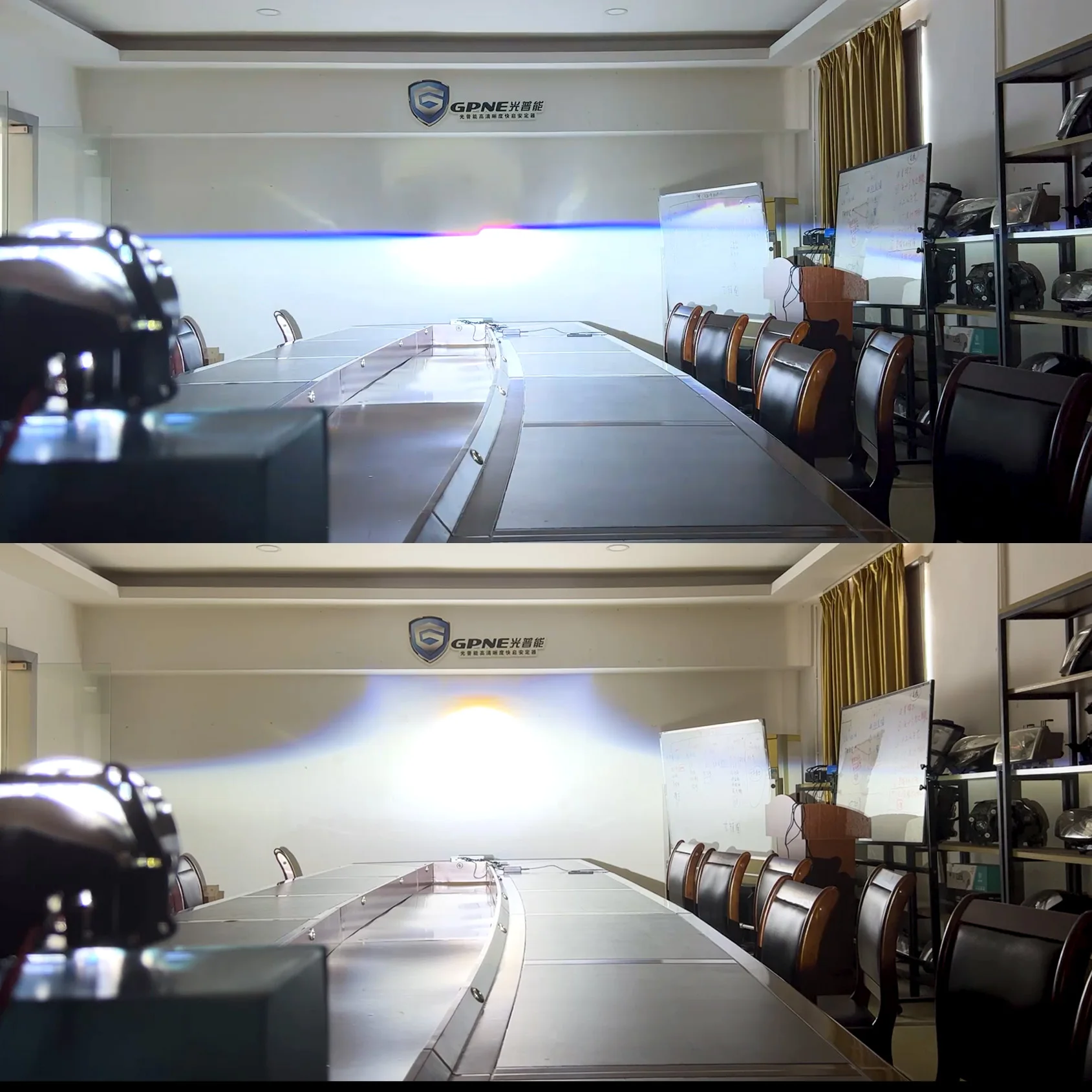 GPNE P10 h4 led headlight projector 57W H7 9005 blue lens projector focos led para auto bi led projector lens 3.0