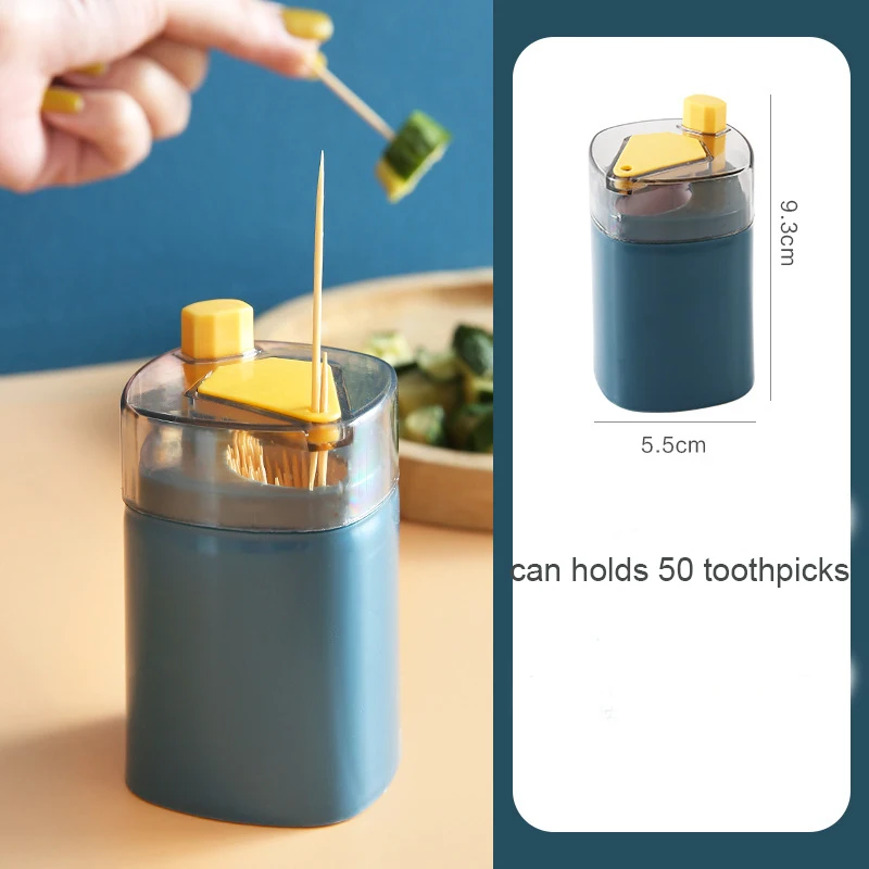 Creative  Toothpick Dispenser Box High-grade Press Automatic Toothpick Holders Plastic  Pop-Up Toothpick Holder Dispensers