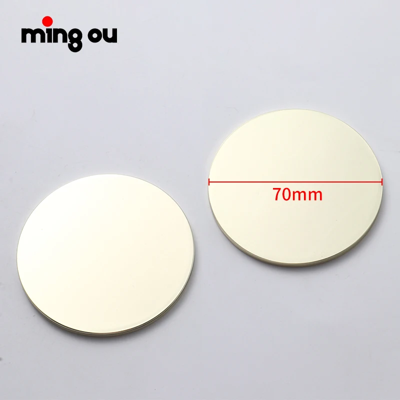 Mini Gold  Metal Make Up Mirrors Laser Engraving Blanks Cosmetic Mirror