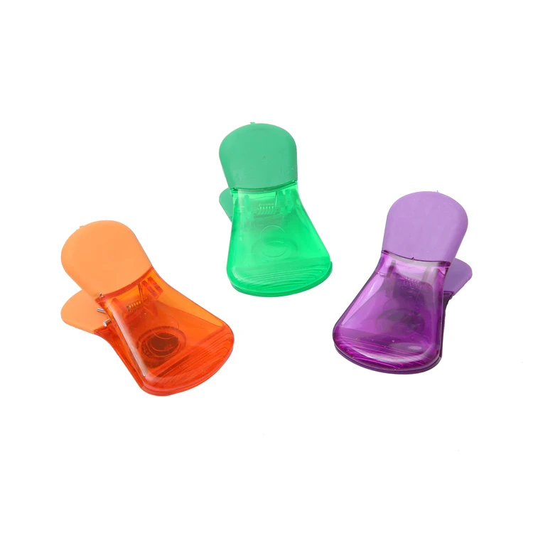Custom Colorful Plastic Clip Snack Food  Refrigerator Magnets Fridge Magnetic Chip Clip Memo Clip