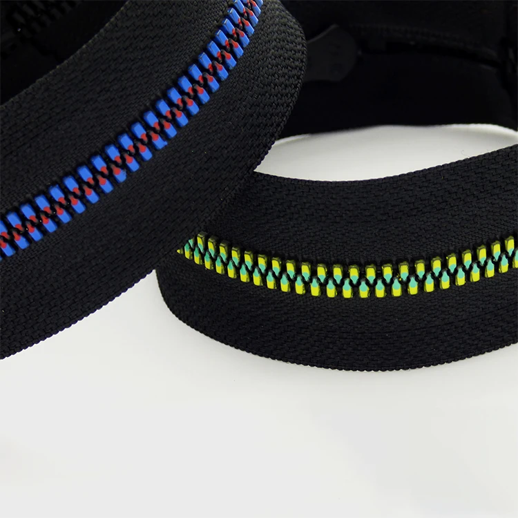  YAB Wholesale Factory Supplier 5# Resin Corn Tooth Seal Color Oil Open End Zipper For Coat