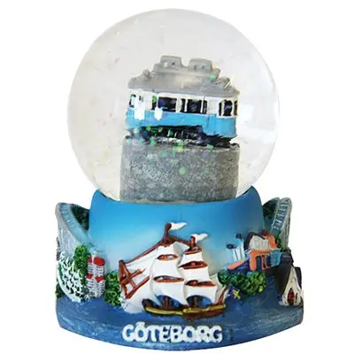 Souvenir Custom Sweden Snow Globe countries resin 3D building architecture Snowglobe Copenhagen Rosenborg