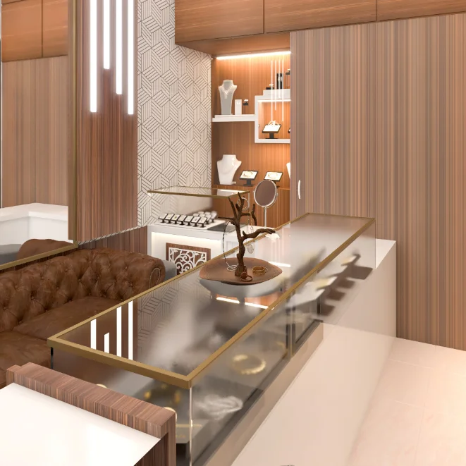 Custom Glass Jewellery Store Display Cabinet Luxury Showroom Furniture Design Lockable Marble Jewelry Counter Showcase