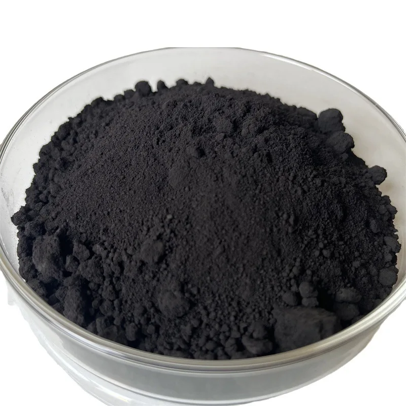 Iron oxide pigment ceramic glaze floor tile with iron oxide black powder paint coating plastic sheet