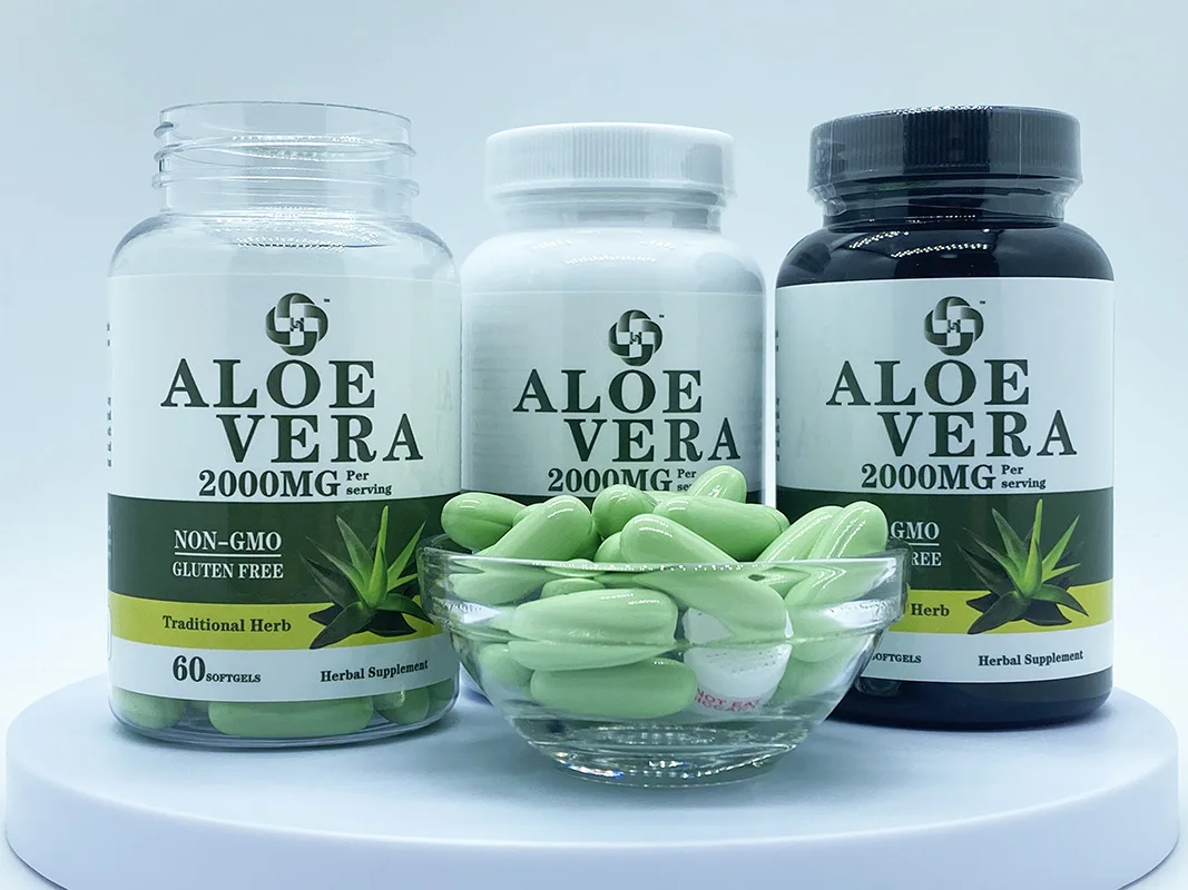 Herbal Supplements aloe vera capsules amincissantes constipation aloe vera softgel capsule