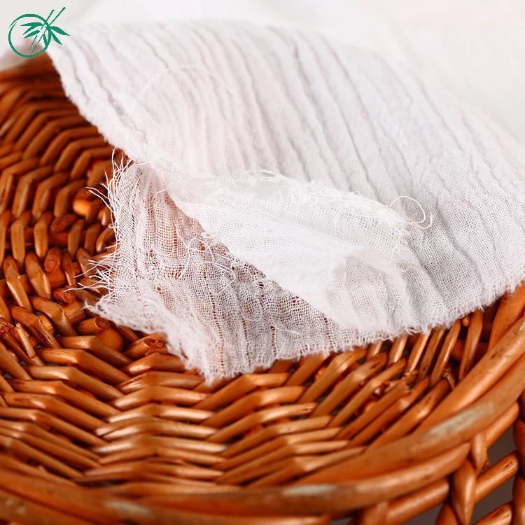 
China product stocklot textile crepe gauze cotton clothes double layer gauze baby fabric 