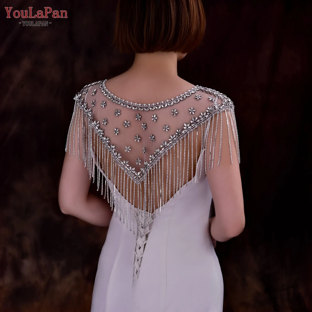 YouLaPan SG33 2023 новейший дизайн женская шаль роскошное платье наплечное украшение Стразы цветы кисточка Свадебная шаль