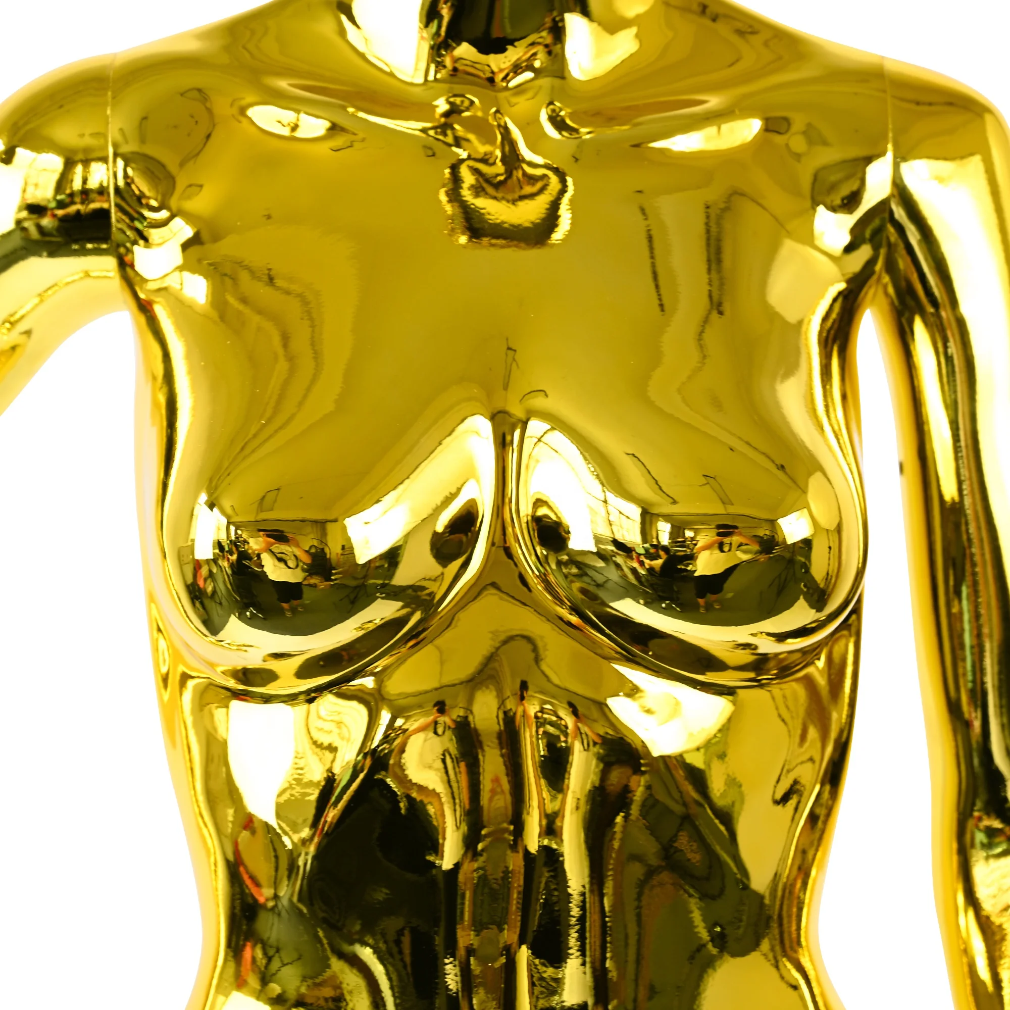 Gold High Quality Chrome Full Body Female Mannequin Display 175CM Height Plastic Durable Mannequins Torso with Metal Stand