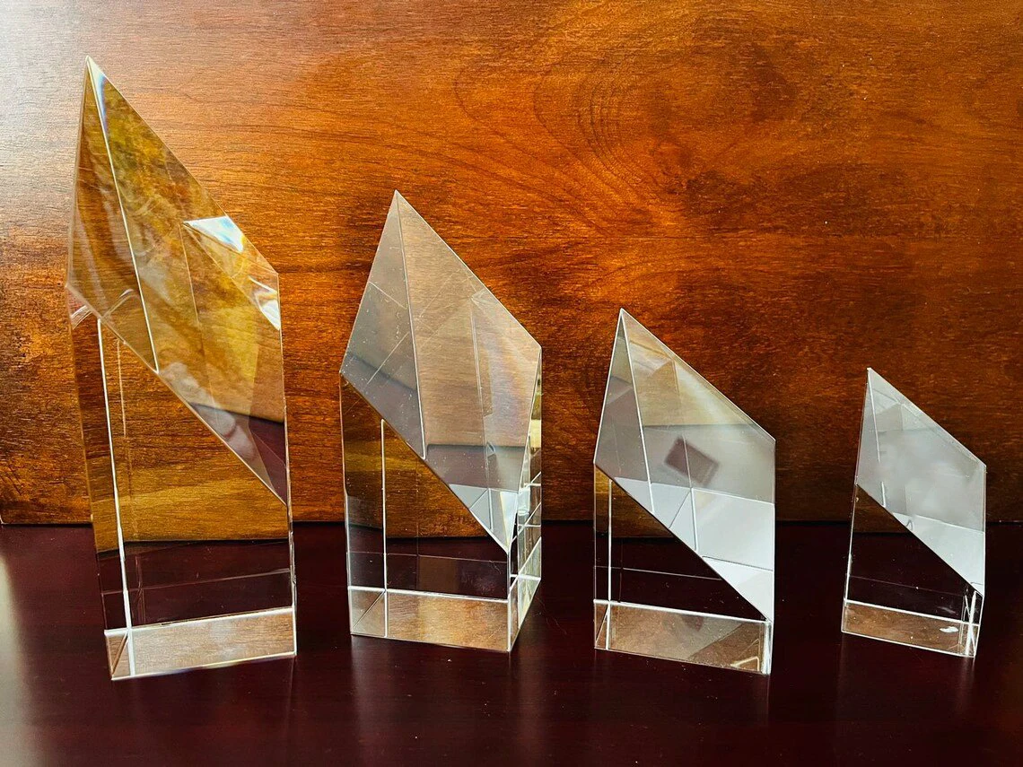 Factory Supplying Trophy Crystal Blank Glass Award For Engraving Custom